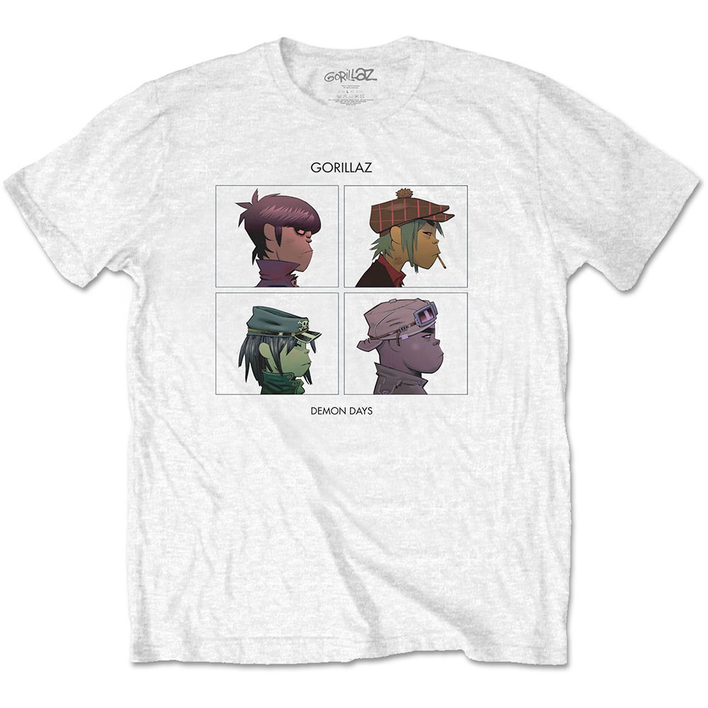 Gorillaz - Demon Days Heren Tshirt - Wit